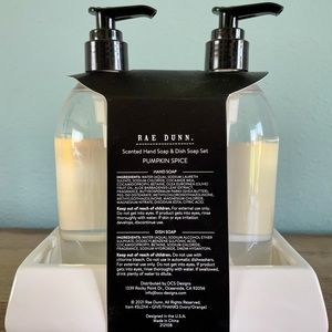 NEW with tags RAE DUNN give thanks soap PUMPKIN spice and ceramic soap dish